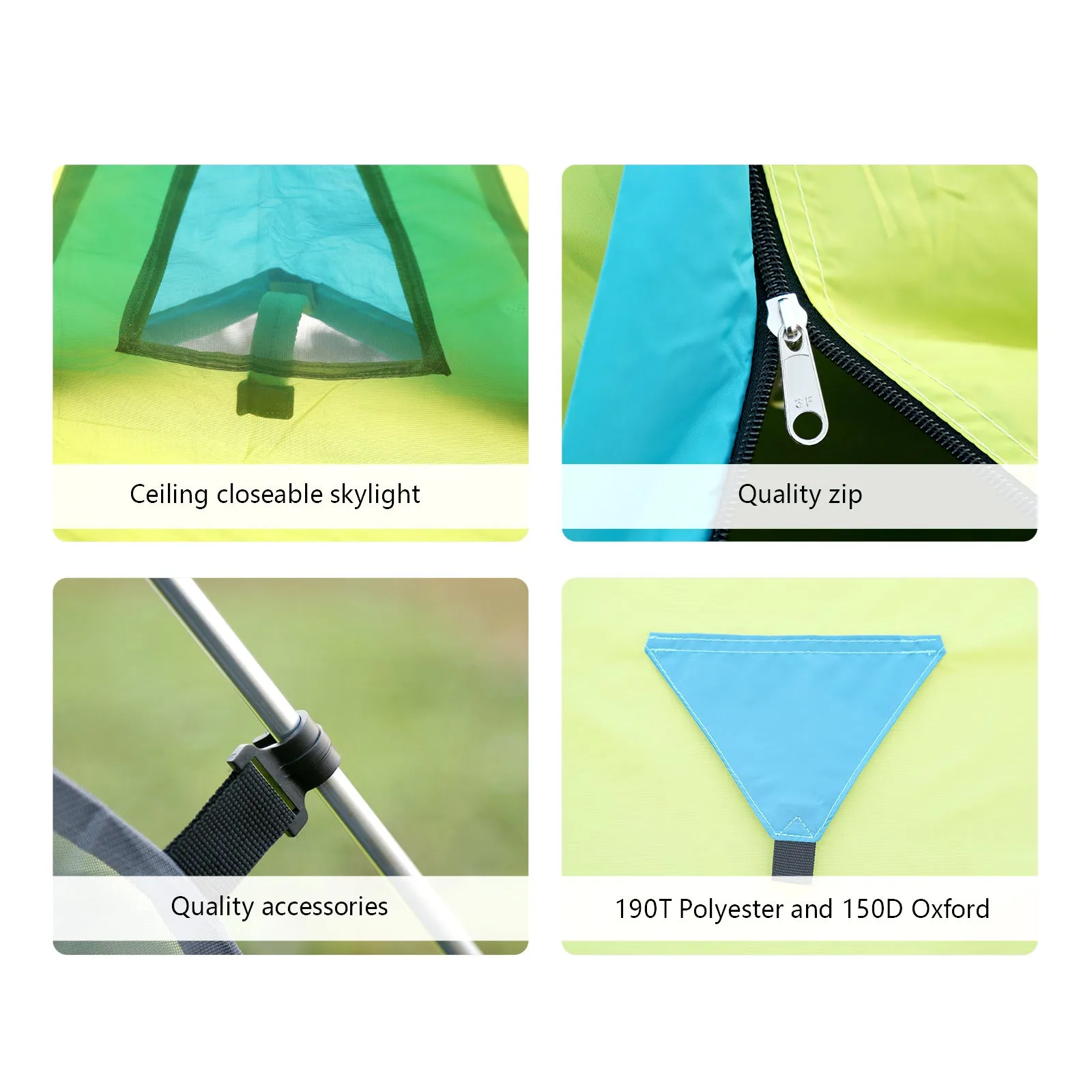 4 Person Family Travel Tent Anti Mosquito Camping Tent Sun Shelters Aluminum Pole Double Layer