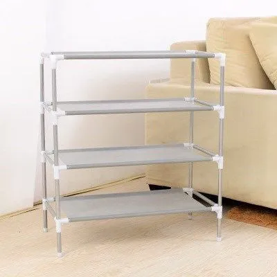 4 Tier Stackable Shoe Rack Shoe Storage Organizer