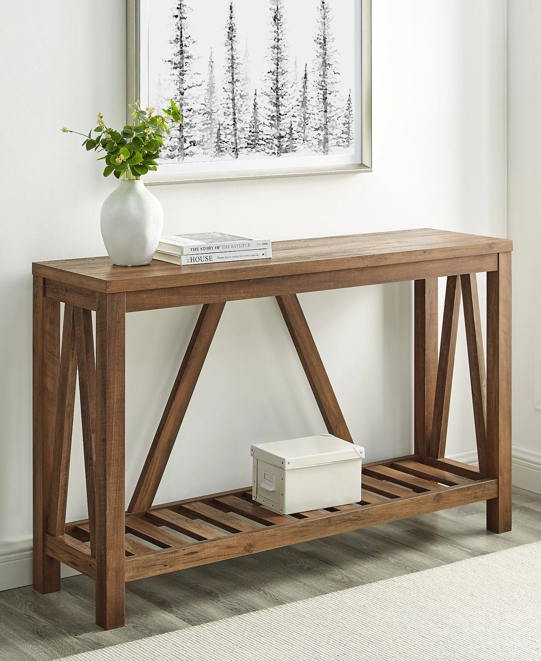 A-Frame Rustic Entry Table