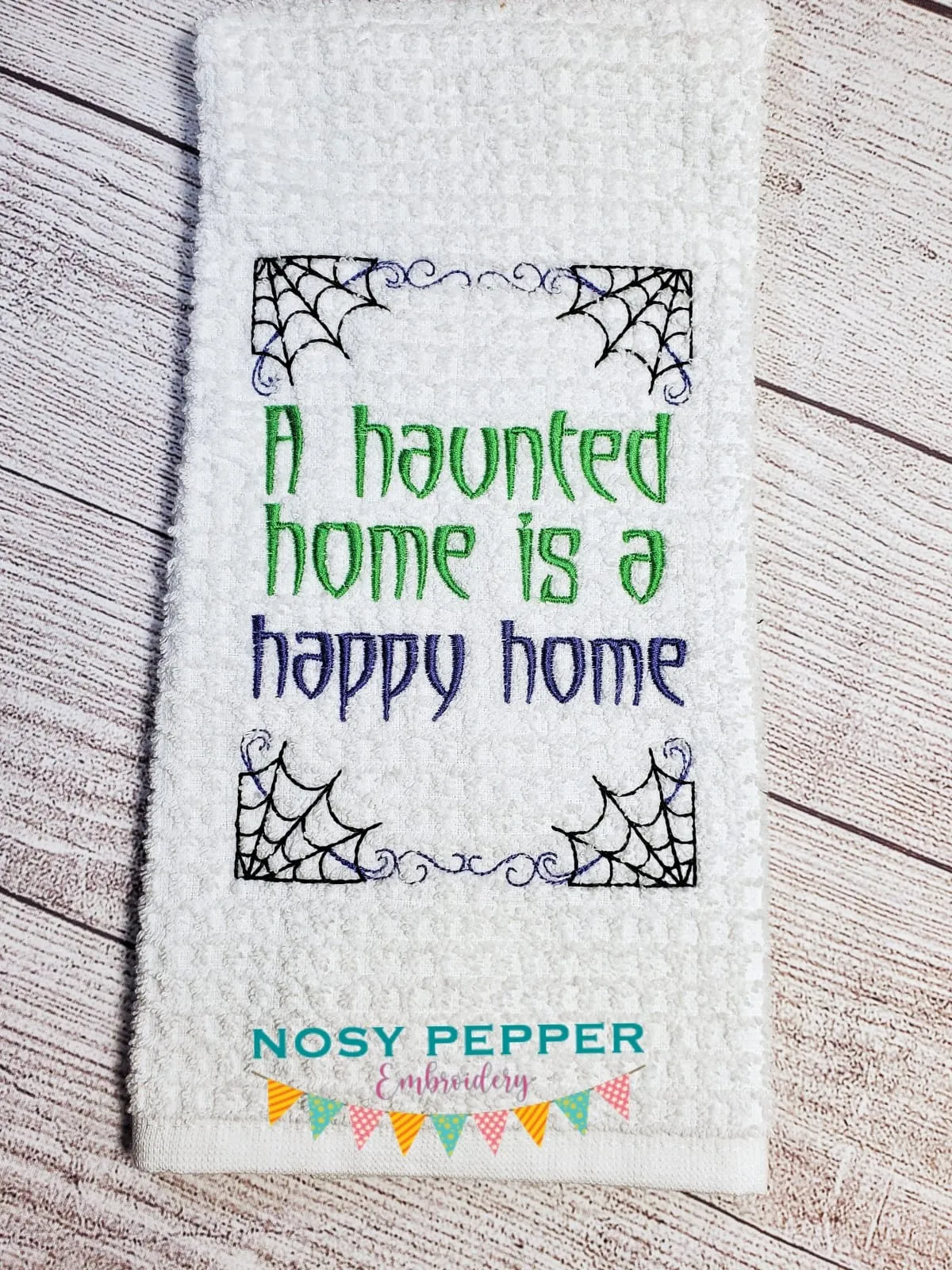 A Haunted Home Is A Happy Home machine embroidery design (4 sizes included) DIGITAL DOWNLOAD