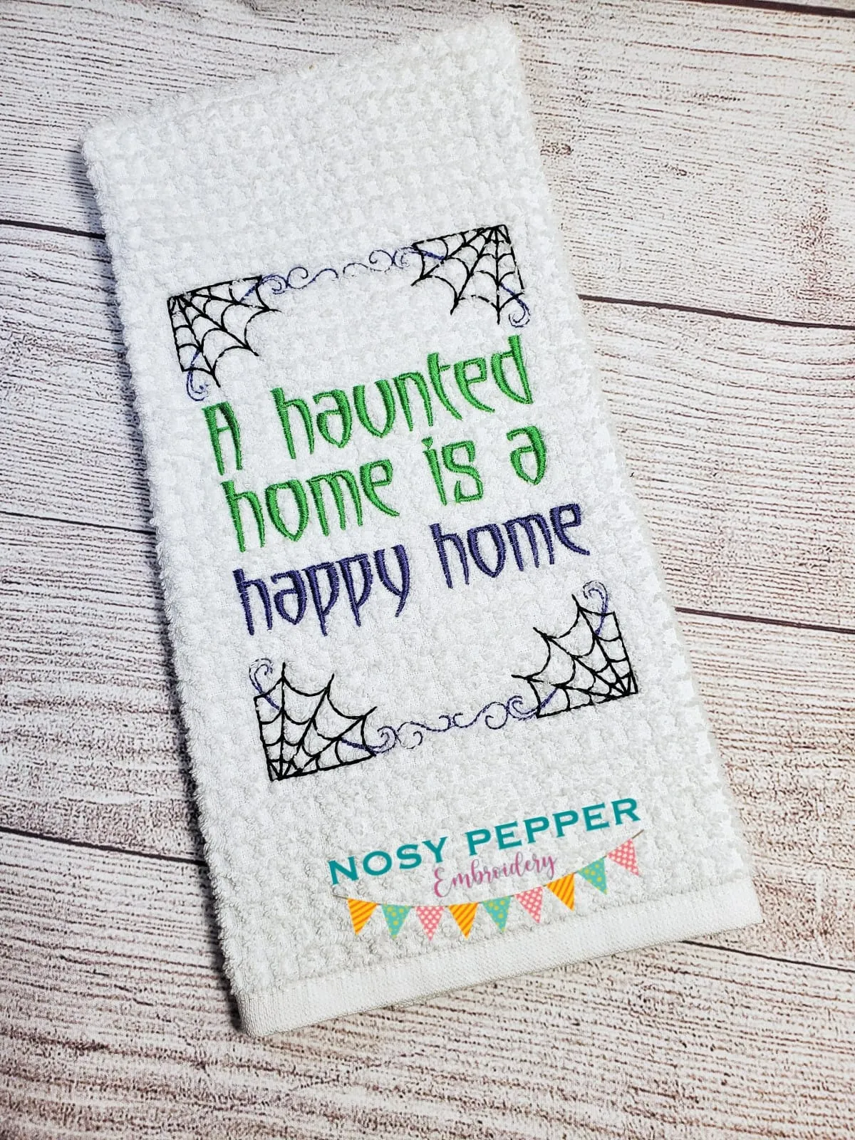 A Haunted Home Is A Happy Home machine embroidery design (4 sizes included) DIGITAL DOWNLOAD