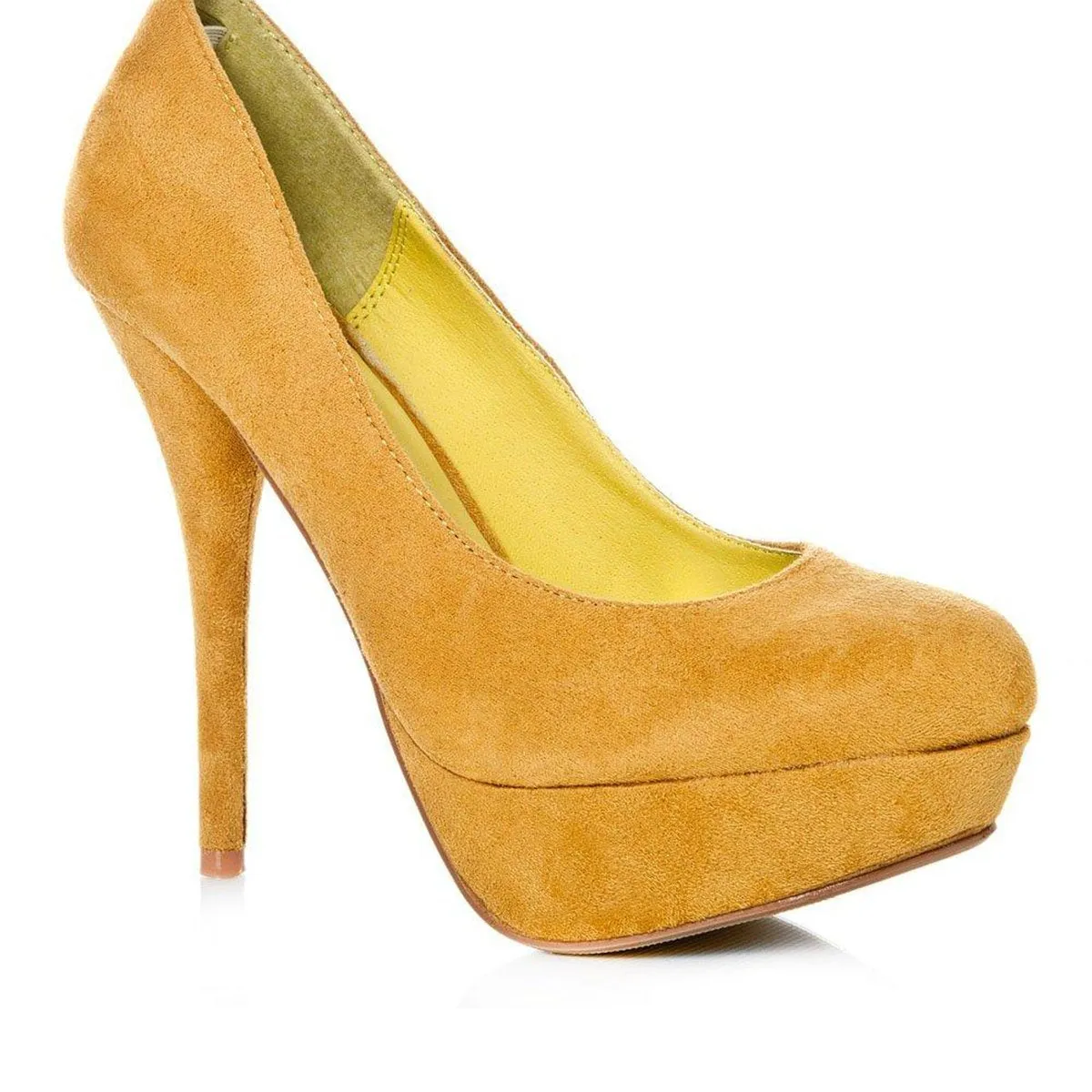 AAINA  Round Toe Concealed Platform High Heel Court Shoe