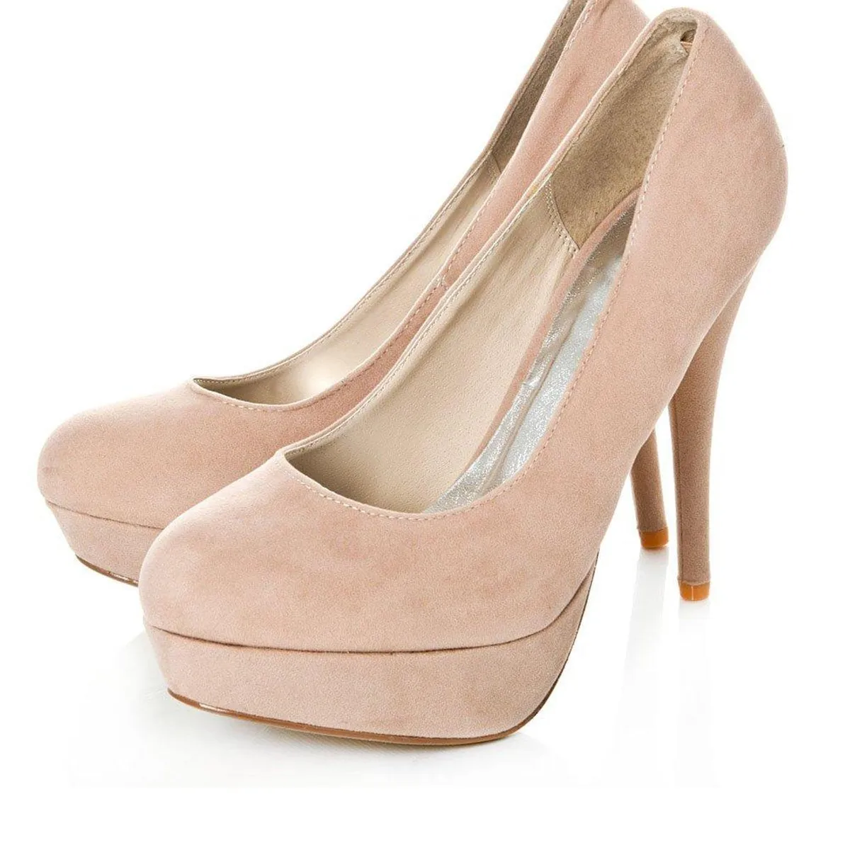 AAINA  Round Toe Concealed Platform High Heel Court Shoe