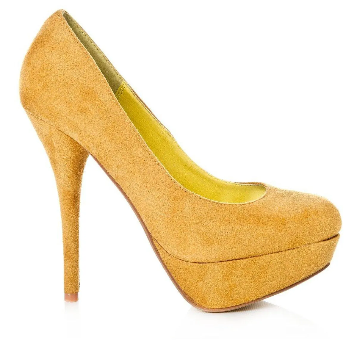 AAINA  Round Toe Concealed Platform High Heel Court Shoe