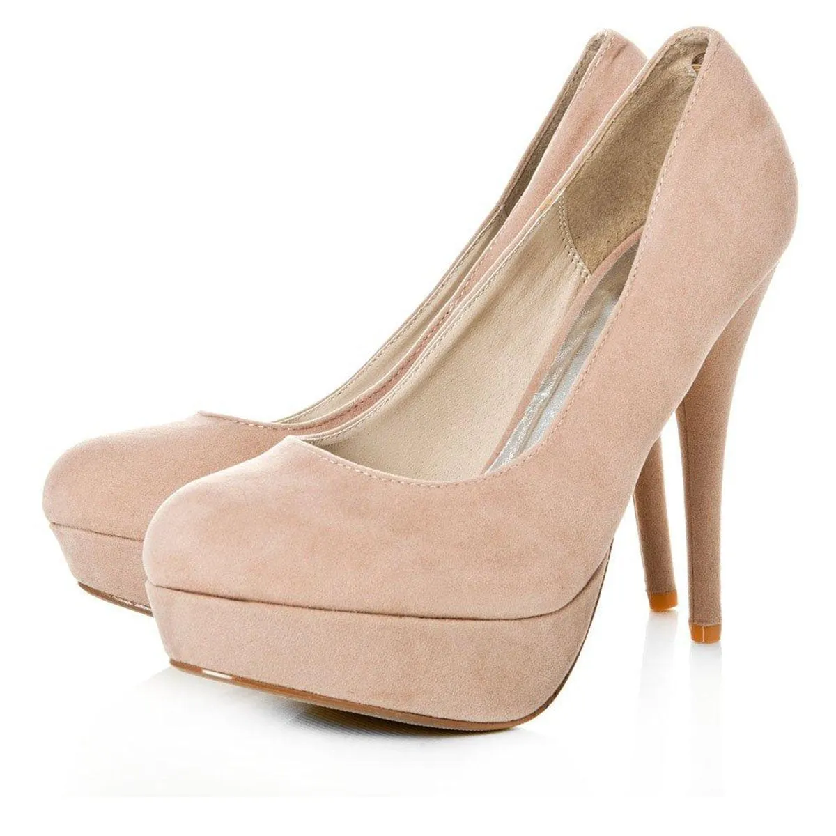 AAINA  Round Toe Concealed Platform High Heel Court Shoe