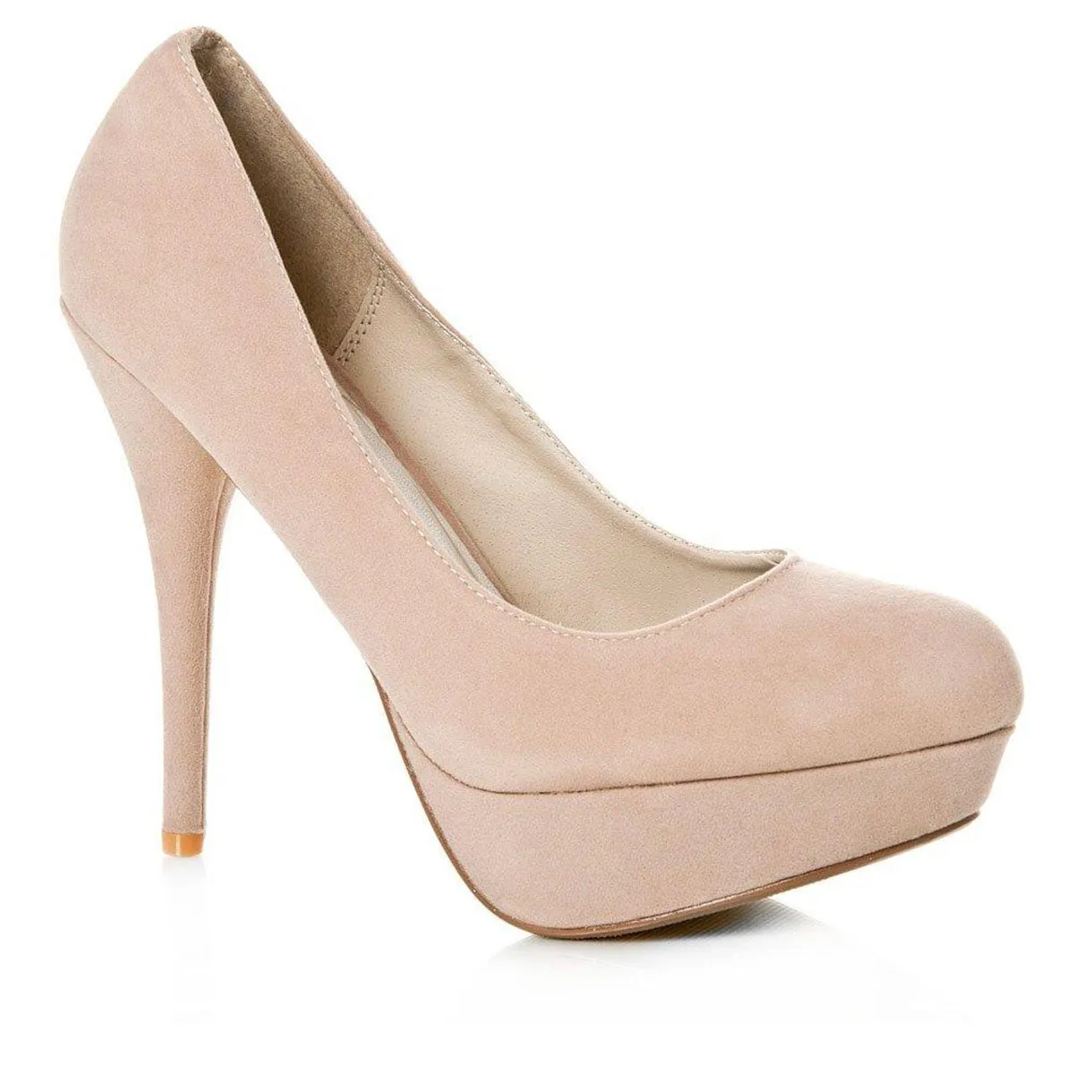 AAINA  Round Toe Concealed Platform High Heel Court Shoe