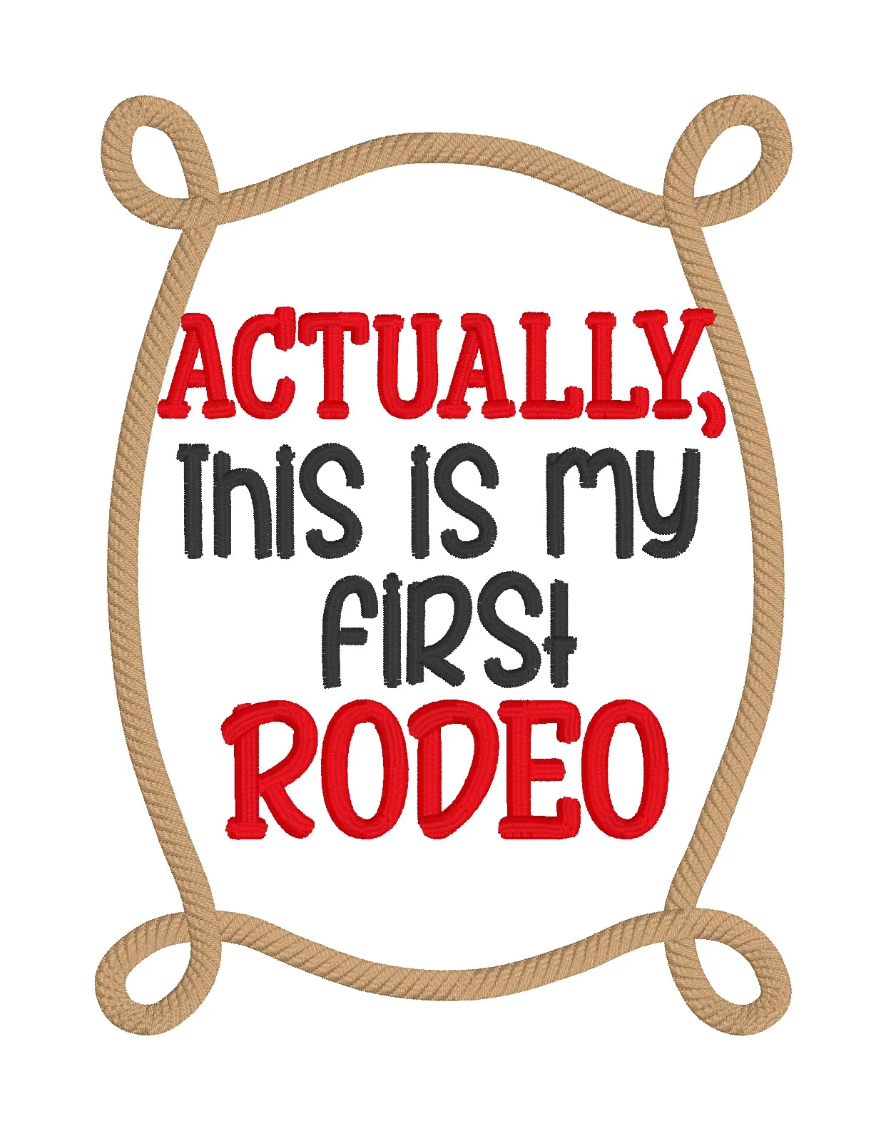 Actually, this is my first rodeo machine embroidery design (5 sizes included) DIGITAL DOWNLOAD