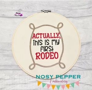 Actually, this is my first rodeo machine embroidery design (5 sizes included) DIGITAL DOWNLOAD