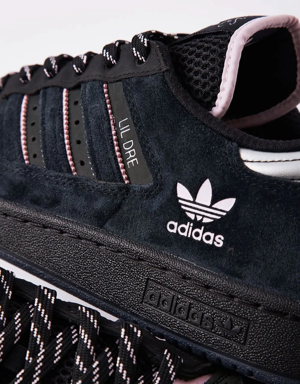 adidas x Lil Dre Centennial 85 Lo ADV Skate Shoes - Core Black/Clear Pink/Core Black