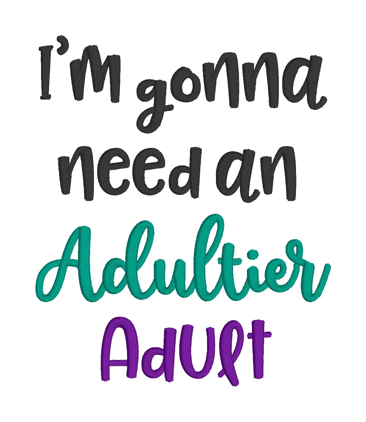 Adultier adult machine embroidery design (5 sizes included) DIGITAL DOWNLOAD