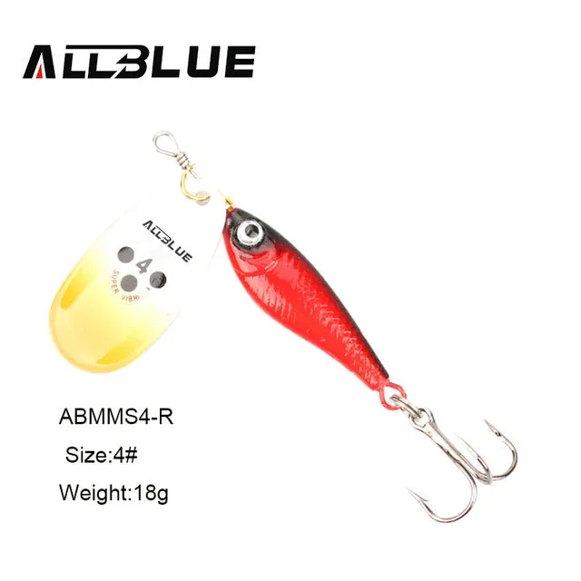 ALLBLUE Long Casting Minnow Super Spinner 9g/13g/18g Spinners Fishing Lure Longcast Artificial Bait 5 Colors Available