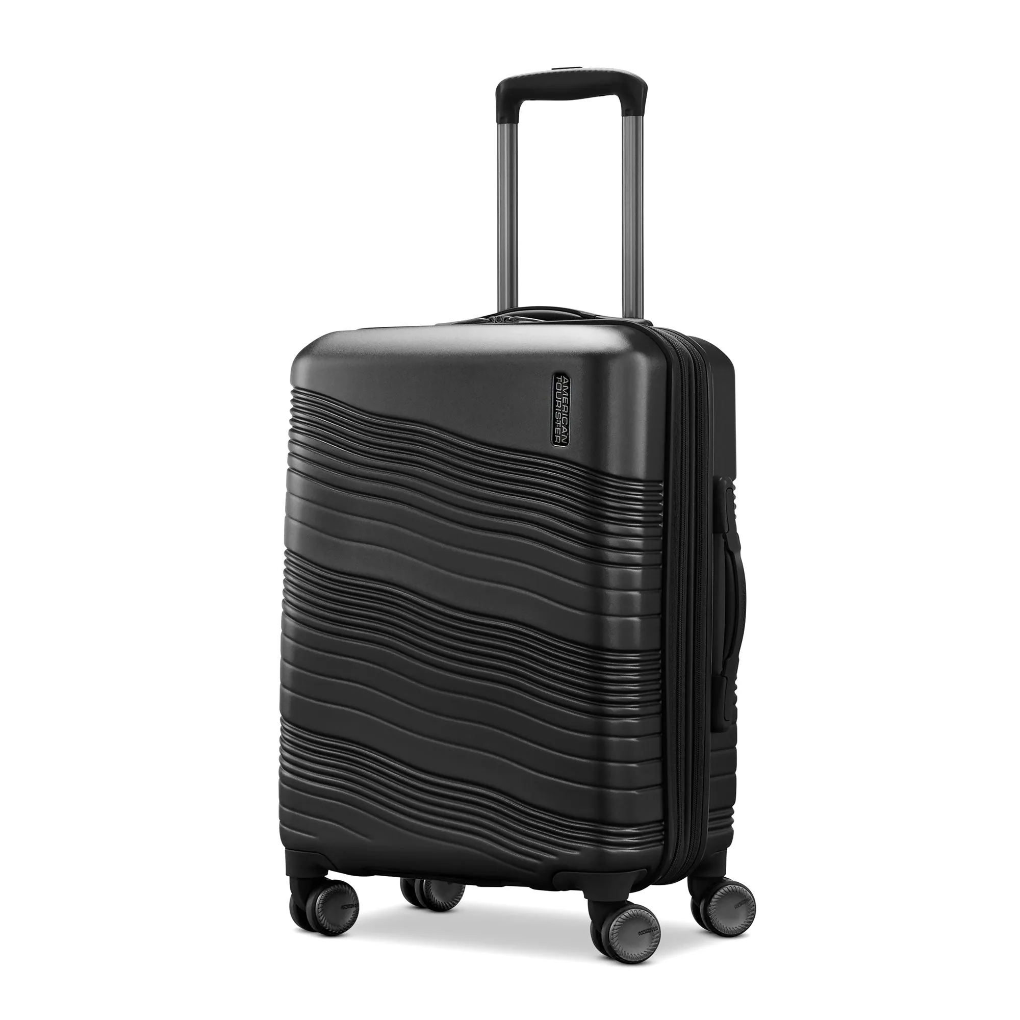 American ColorLite II 2pc Hard Side Luggage Set w/Wheels, Black (Open Box)