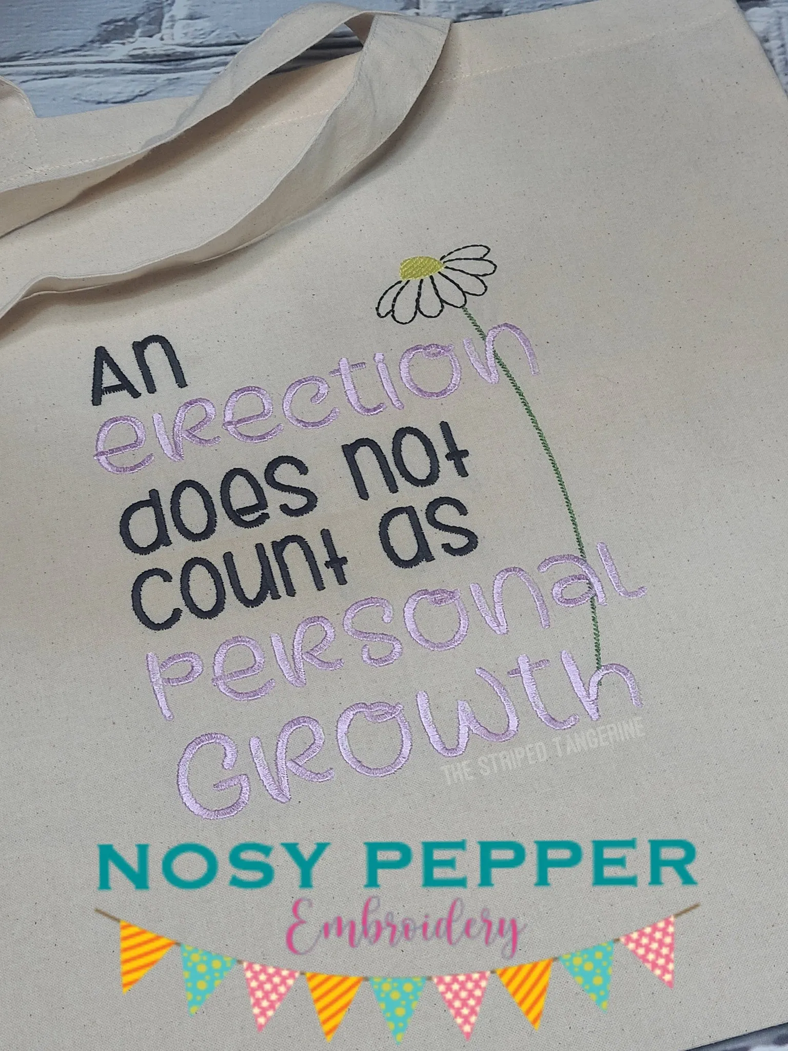 An erection does not count as personal growth machine embroidery design (4 sizes included) DIGITAL DOWNLOAD