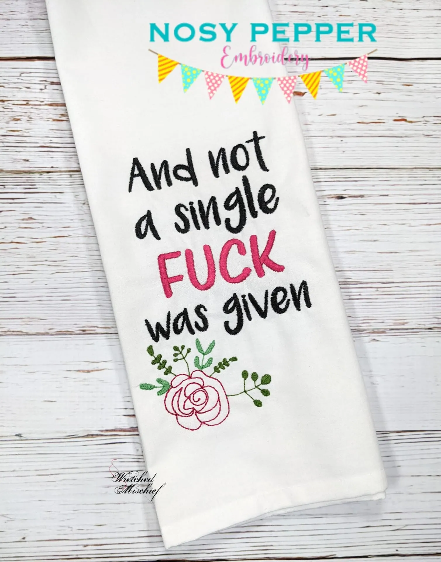 And not a single f*ck was given machine embroidery design (4 sizes included) DIGITAL DOWNLOAD