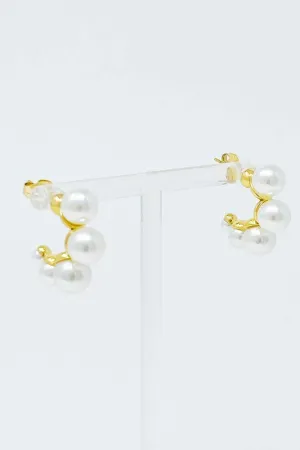 Andante Pearl Hoop Earrings