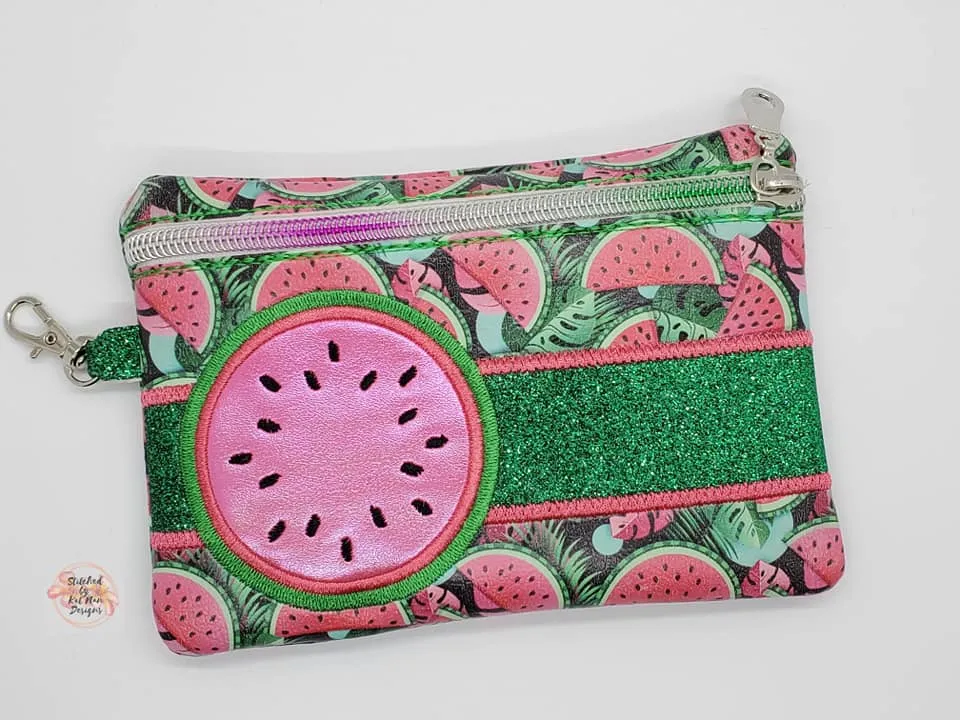 Applique Watermelon ITH Bag (4 sizes available) machine embroidery design DIGITAL DOWNLOAD