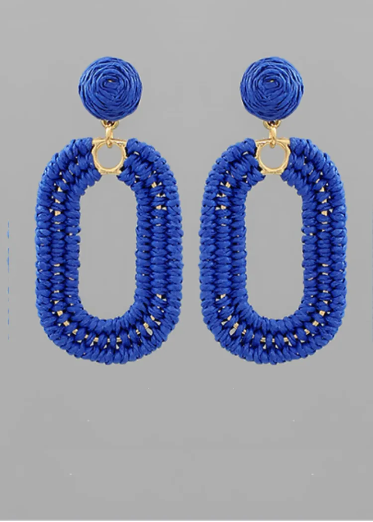 Arafa Wrapped Raffia Earring