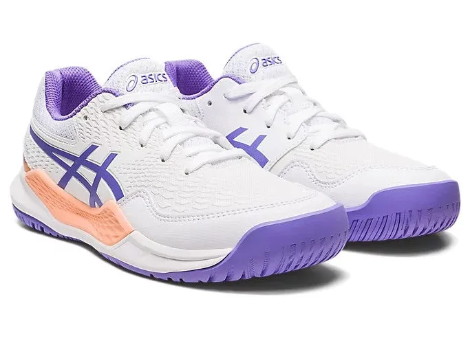 Asics Gel-Resolution 9 GS White/Amethyst Youth Tennis Shoes