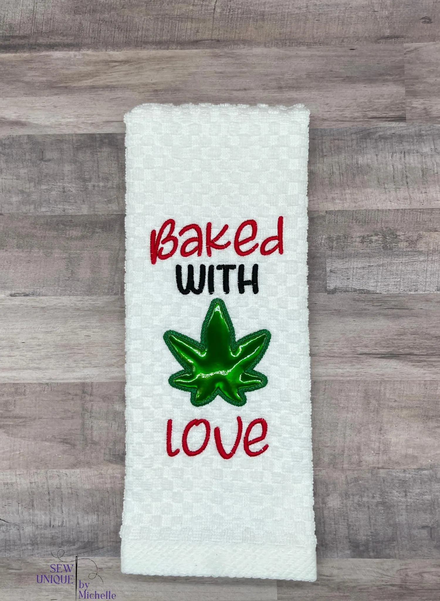 Baked With Love Applique machine embroidery design (4 sizes included) DIGITAL DOWNLOAD