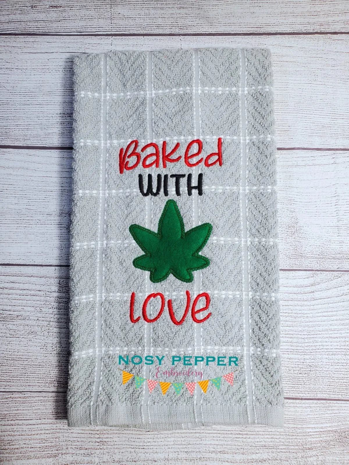 Baked With Love Applique machine embroidery design (4 sizes included) DIGITAL DOWNLOAD