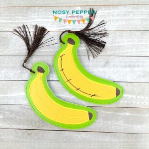 Banana for scale applique bookmark/bag tag/ornament 5x7 hoop machine embroidery design DIGITAL DOWNLOAD