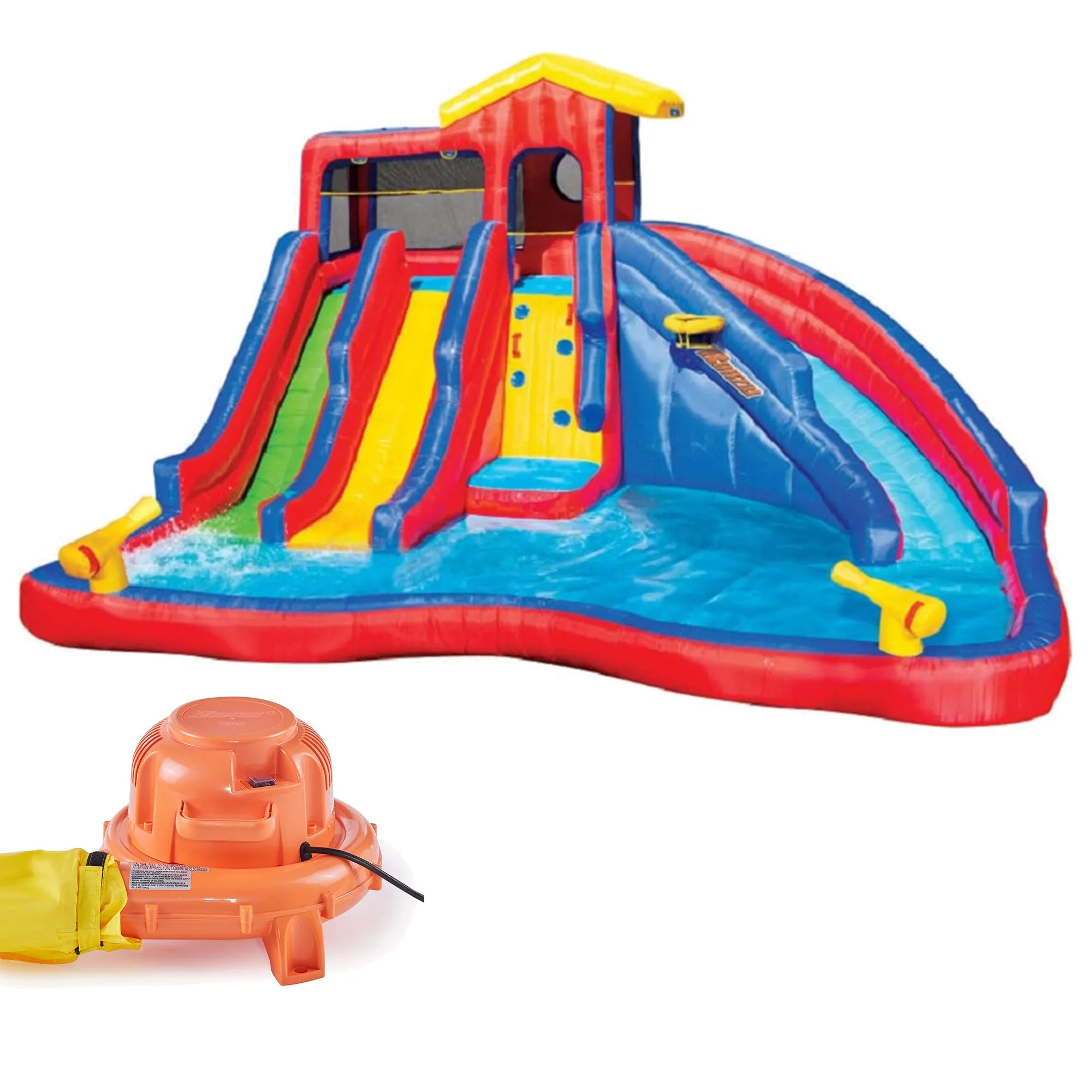 Banzai Hydro Blast Kids Inflatable Backyard Waterpark Activity Pool Play Center