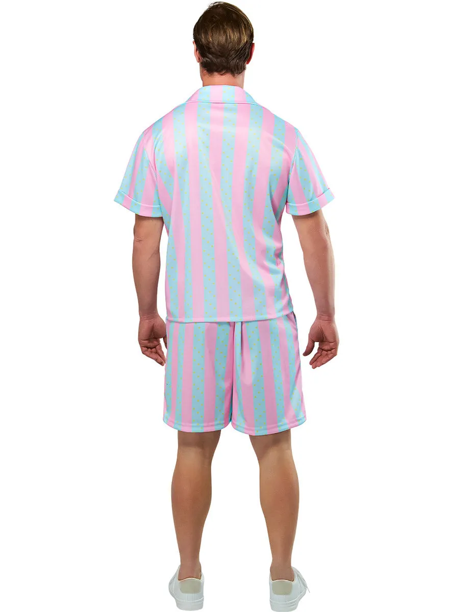 Barbie Movie Mens Striped Beach Ken Costume