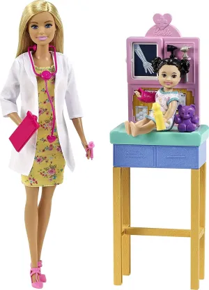 Barbie Pediatrician 12 Inch Blonde Doll Playset for Ages 3 Years Old & Up