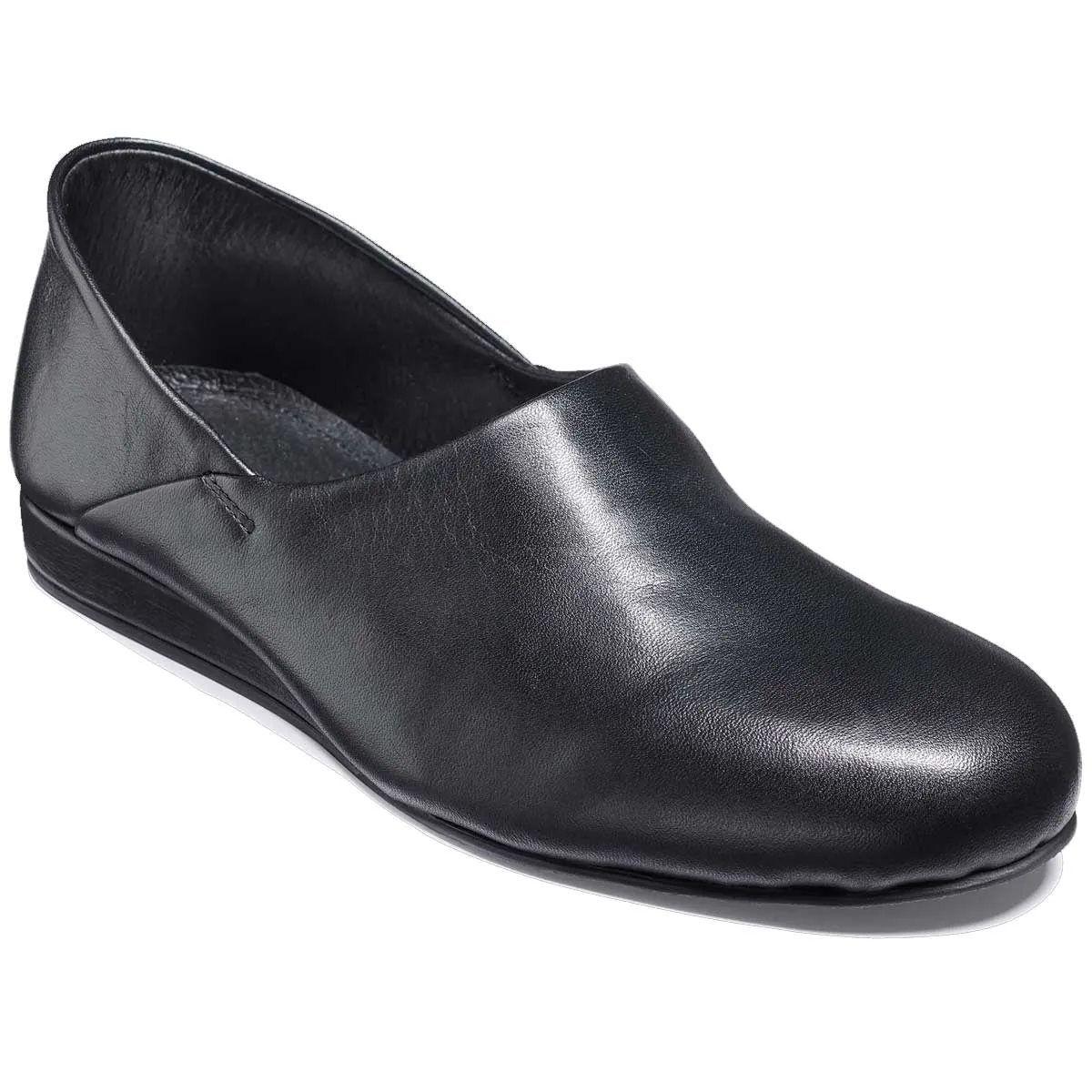 BARKER Elm Slippers - Mens - Black Leather