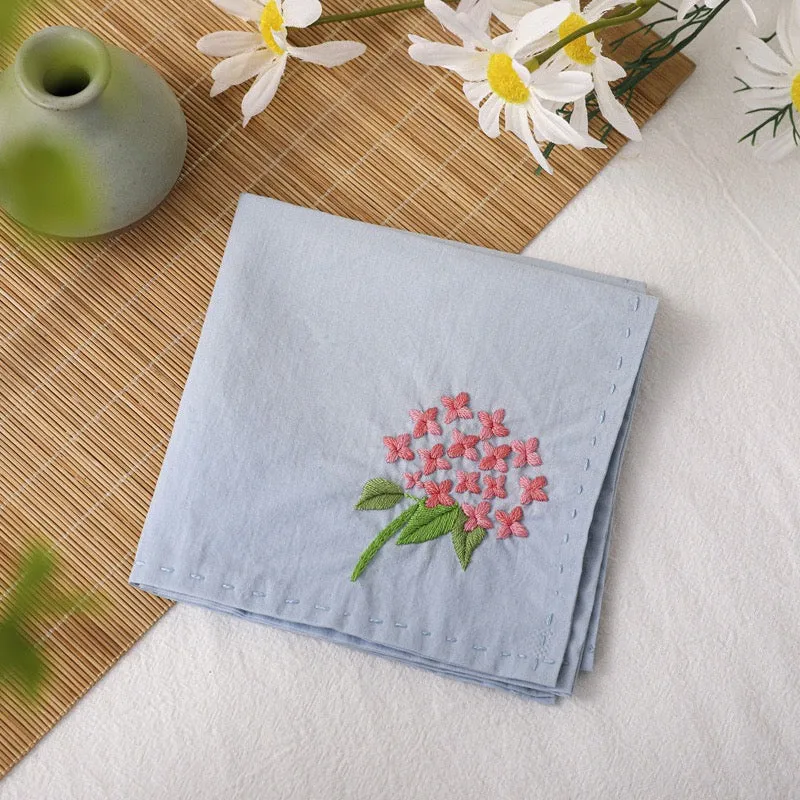 Beginners Napkins Hand Embroidery DIY Kit 30cm