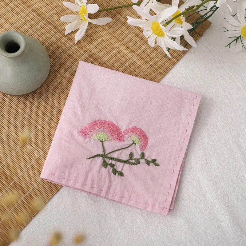 Beginners Napkins Hand Embroidery DIY Kit 30cm