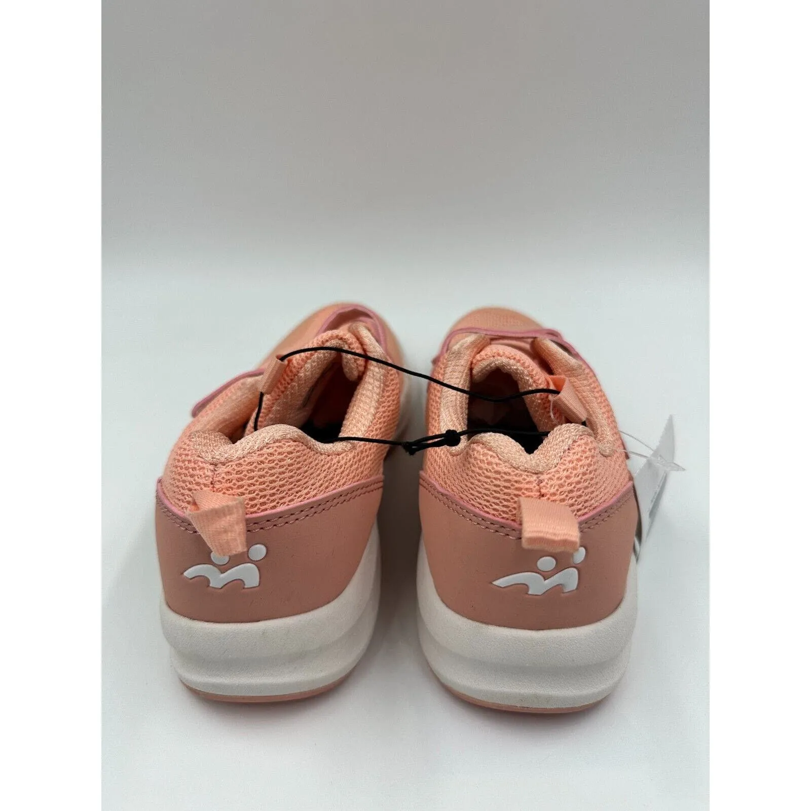 Big Kid Size 3, Salmon sparkly Sneakers with Straps