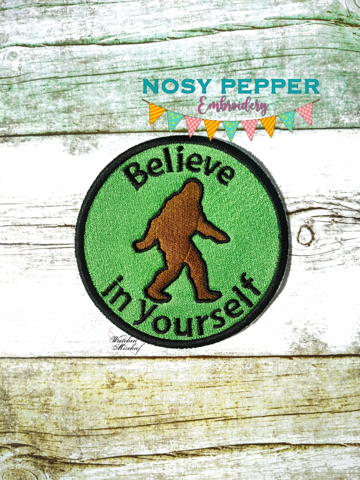 Bigfoot believe in yourself patch machine embroidery design DIGITAL DOWNLOAD