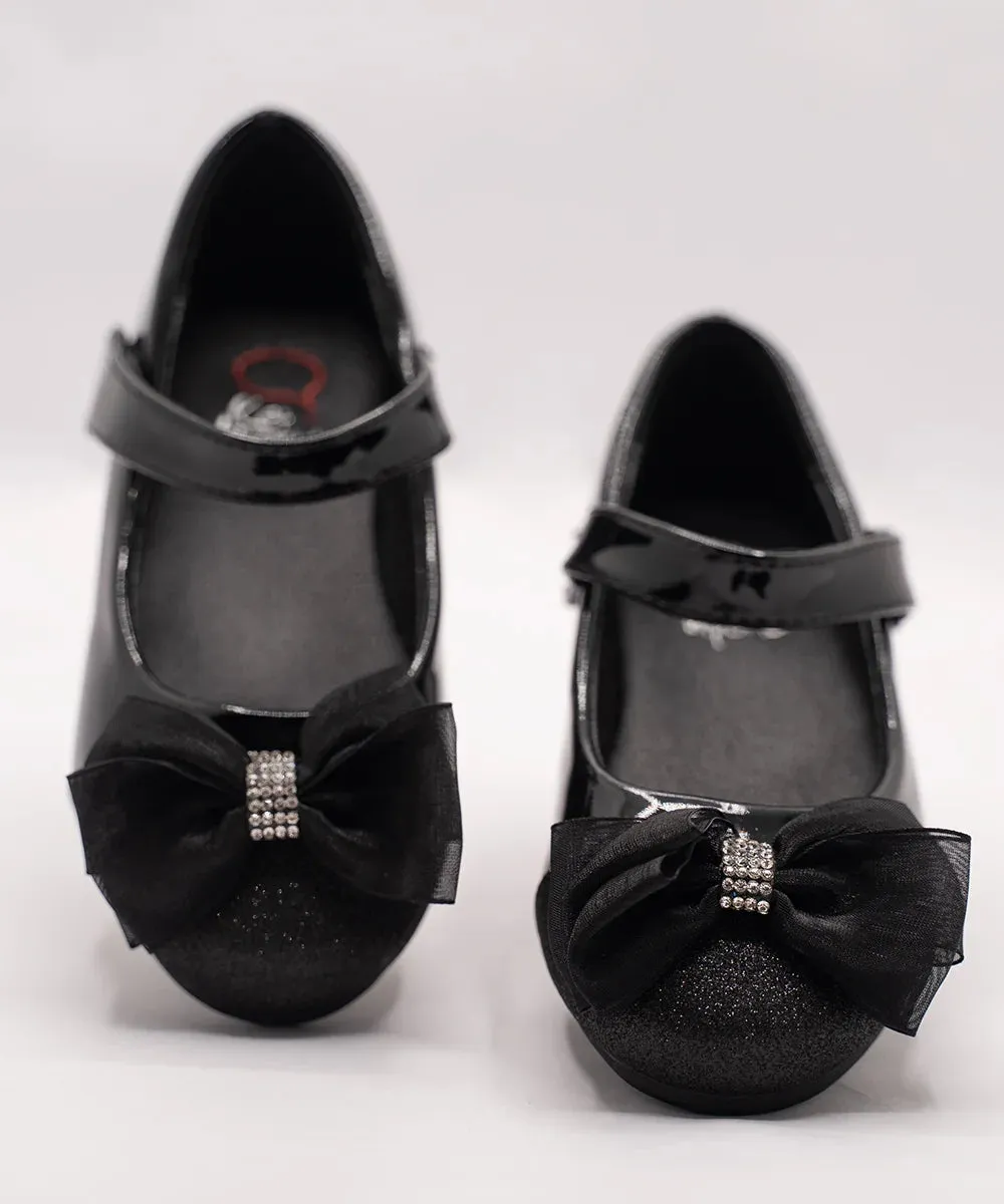 Black Coloured Newborn Dress Shoes for Girls