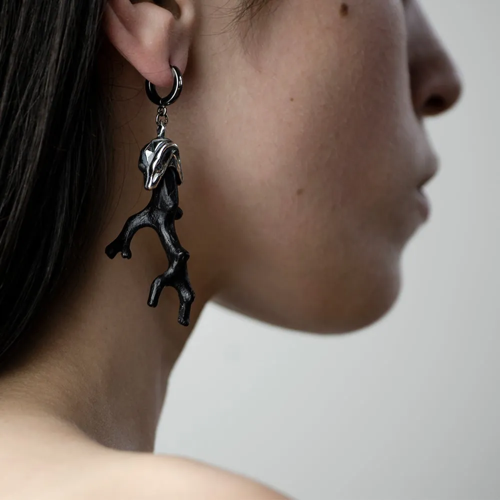 Black Coral earring