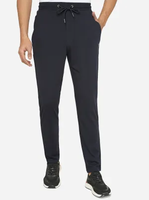 Blue Solid Regular Fit Track Pant | Greenfibre