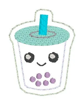 Boba feltie (single & multi file included) machine embroidery design DIGITAL DOWNLOAD