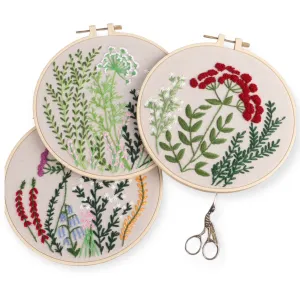 Botanical garden Hand Embroidery DIY Kit 20cm