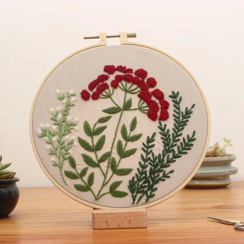 Botanical garden Hand Embroidery DIY Kit 20cm