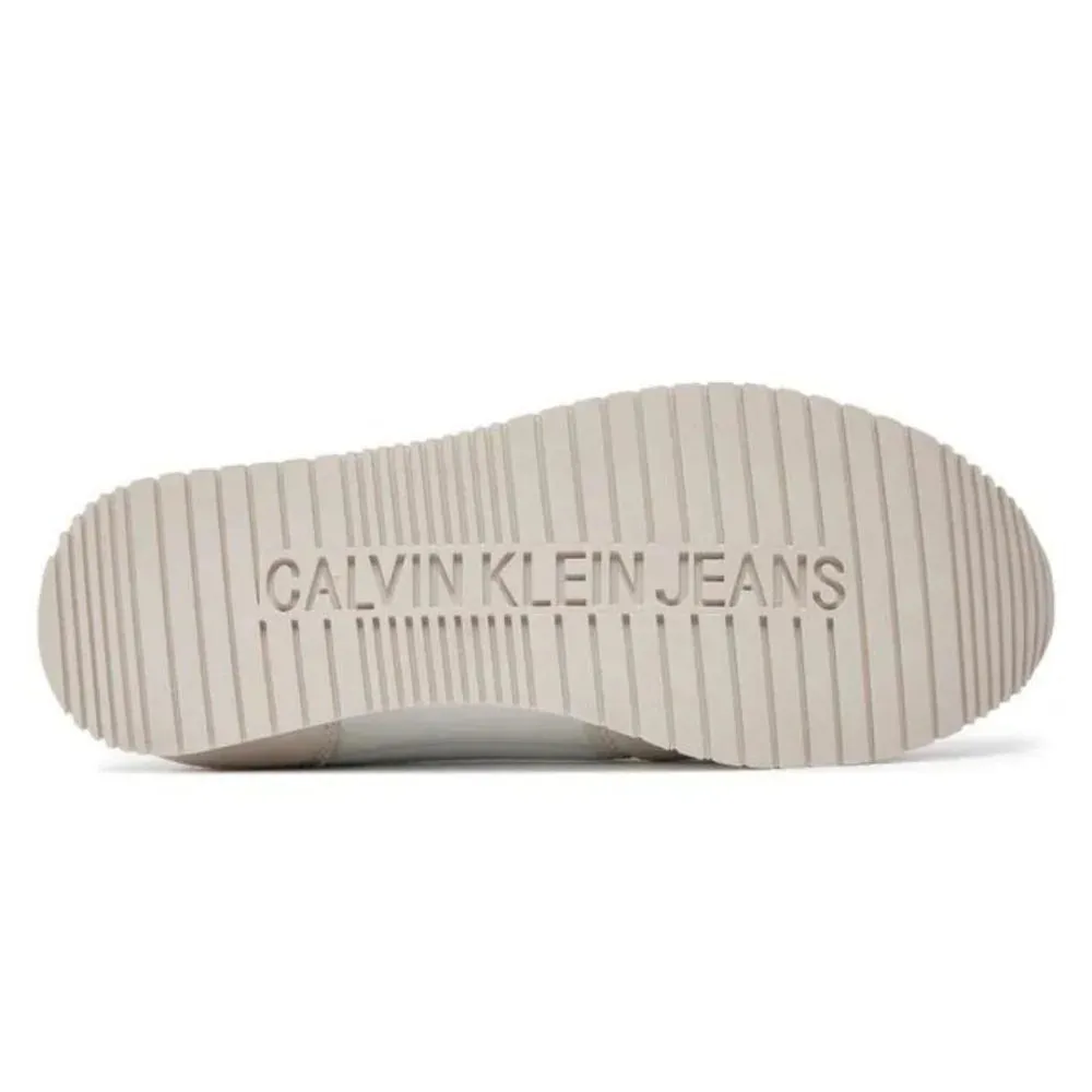 Calvin Klein Jeans Runner Sock Laceup Trainer YM0YM00553-WHTGRY