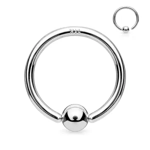 Captive Bead Nose Hoop in 14K White Gold