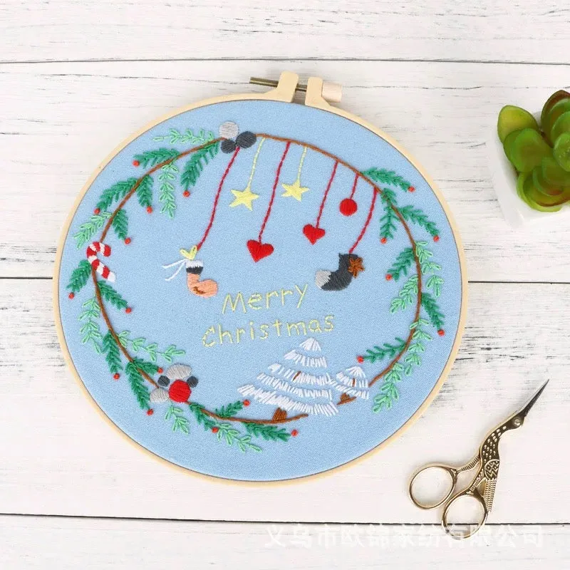 Christmas Gifts Hand Embroidery Kit 20cm