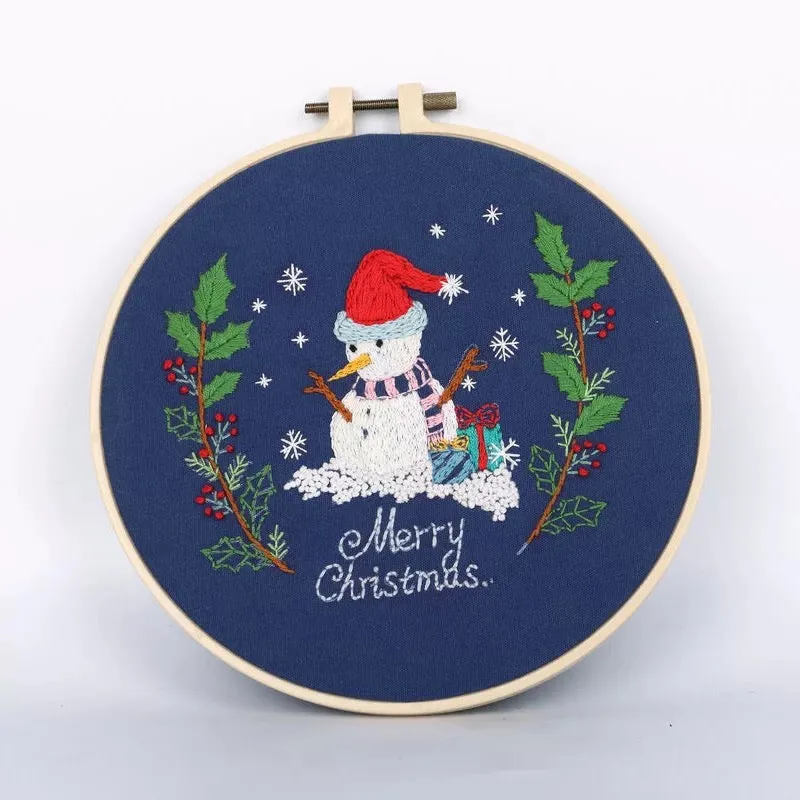 Christmas Gifts Hand Embroidery Kit 20cm