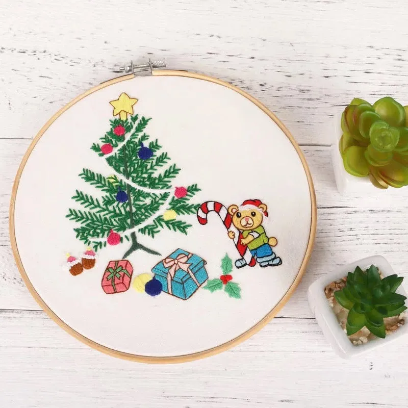 Christmas Gifts Hand Embroidery Kit 20cm