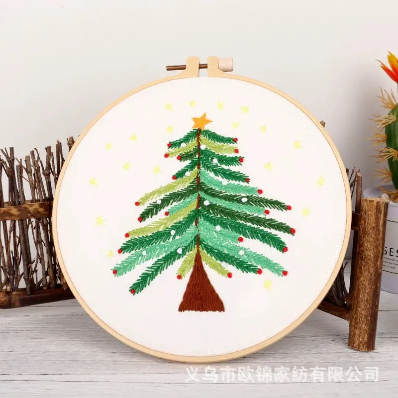 Christmas Gifts Hand Embroidery Kit 20cm