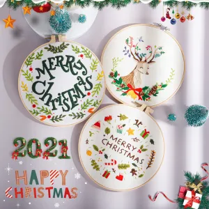 Christmas Gifts Hand Embroidery Kit 20cm