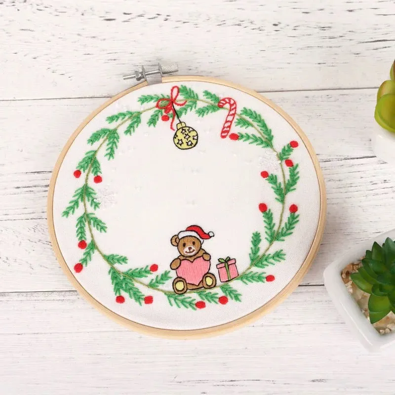 Christmas Gifts Hand Embroidery Kit 20cm