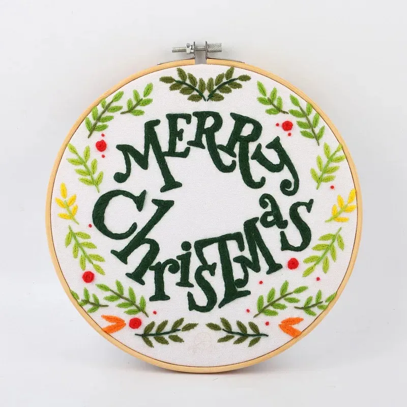 Christmas Gifts Hand Embroidery Kit 20cm