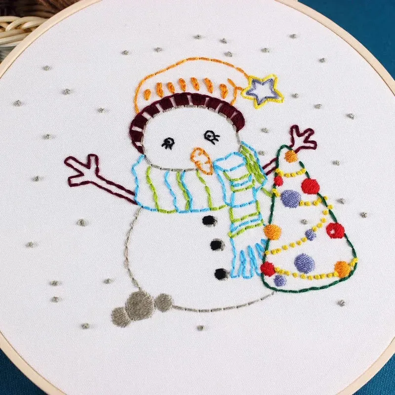 Christmas Gifts Hand Embroidery Kit 20cm