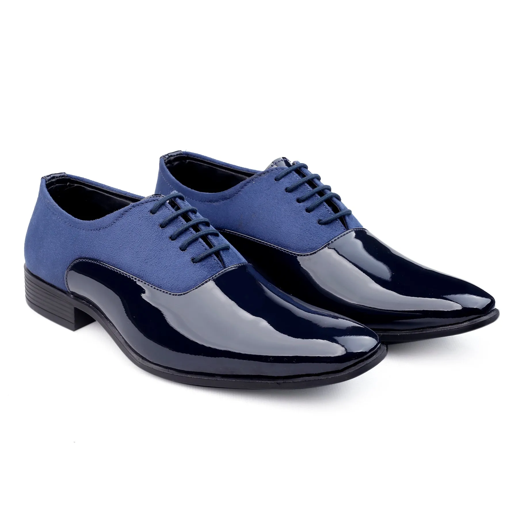 Classy Office,Wedding,Party Wear Blue Shoes With Lace-Up For All Season-Jonasparamount